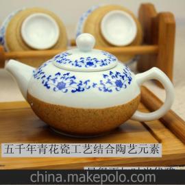 厂家直销 新款半陶茶具套装 高档礼品茶具 整套陶瓷陶艺茶具套装 茶具套装